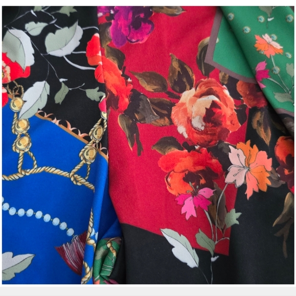 VENUS Wrap Collar Colorful Multicolor Floral Jumpsuit Size M - Picture 8 of 12